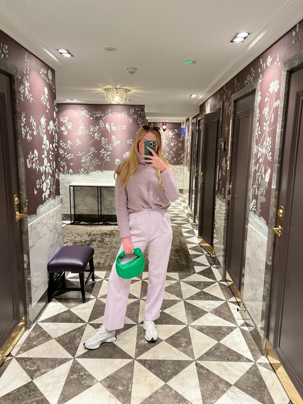 The Frankie Shop Lilac Tailored Pleat Front Trousers